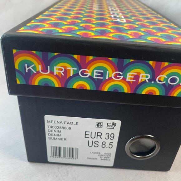 KURT GEIGER DENIM SLIDES 8.5 - Picture 11 of 12